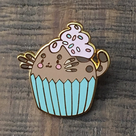 Cat Cupcake Pin