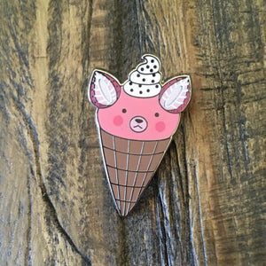 Sox Ice Cream Pin - Silver