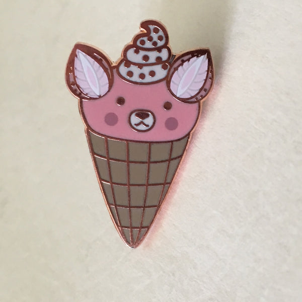 Sox Ice Cream Pin - Rose Gold